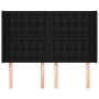 Cabecero con orejas de tela negro 147x16x118/128 cm de , Cabeceros y pies de cama - Ref: Foro24-3120014, Precio: 129,03 €, De...
