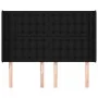 Headboard with black fabric ears 147x16x118/128 cm by , Headboards and footboards - Ref: Foro24-3120014, Price: 126,57 €, Dis...
