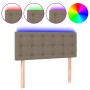 Headboard with LED in taupe gray fabric 90x5x78/88 cm by , Headboards and footboards - Ref: Foro24-3122032, Price: 51,97 €, D...