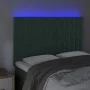 Kopfteil mit LED-Beleuchtung, dunkelgrüner Samt, 144 x 5 x 118/128 cm von , Kopf- und Fußteile - Ref: Foro24-3122909, Preis: ...