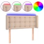 Headboard with LED synthetic leather cappuccino color 83x16x78/88 cm by , Headboards and footboards - Ref: Foro24-3123313, Pr...