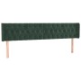 Cabecero con LED de terciopelo verde oscuro 183x16x78/88 cm de , Cabeceros y pies de cama - Ref: Foro24-3123635, Precio: 99,6...