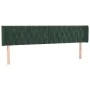 Dark green velvet LED headboard 183x16x78/88 cm by , Headboards and footboards - Ref: Foro24-3123635, Price: 102,73 €, Discou...
