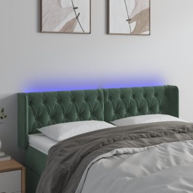 LED-Kopfteil aus dunkelgrünem Samt, 147 x 16 x 78/88 cm von , Kopf- und Fußteile - Ref: Foro24-3123623, Preis: 91,71 €, Rabat...