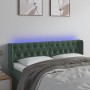 Cabecero con LED de terciopelo verde oscuro 147x16x78/88 cm de , Cabeceros y pies de cama - Ref: Foro24-3123623, Precio: 91,6...