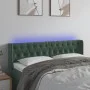 LED-Kopfteil aus dunkelgrünem Samt, 147 x 16 x 78/88 cm von , Kopf- und Fußteile - Ref: Foro24-3123623, Preis: 90,37 €, Rabat...