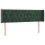Cabecero con LED de terciopelo verde oscuro 147x16x78/88 cm de , Cabeceros y pies de cama - Ref: Foro24-3123623, Precio: 90,3...