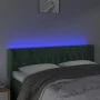LED-Kopfteil aus dunkelgrünem Samt, 147 x 16 x 78/88 cm von , Kopf- und Fußteile - Ref: Foro24-3123623, Preis: 90,37 €, Rabat...