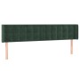 Dark green velvet headboard with LED 203x16x78/88 cm by , Headboards and footboards - Ref: Foro24-3123739, Price: 87,83 €, Di...