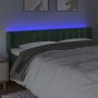 Dunkelgrünes Samtkopfteil mit LED 203x16x78/88 cm von , Kopf- und Fußteile - Ref: Foro24-3123739, Preis: 91,16 €, Rabatt: %