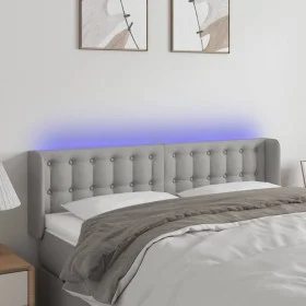 Cabecero con LED de tela gris claro 147x16x78/88 cm de , Cabeceros y pies de cama - Ref: Foro24-3123668, Precio: 72,38 €, Des...