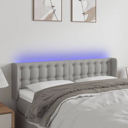 Kopfteil aus hellgrauem Stoff mit LED 147x16x78/88 cm von , Kopf- und Fußteile - Ref: Foro24-3123668, Preis: 71,70 €, Rabatt: %