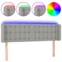 Light gray fabric headboard with LED 147x16x78/88 cm by , Headboards and footboards - Ref: Foro24-3123668, Price: 72,38 €, Di...