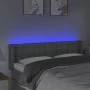 Light gray fabric headboard with LED 147x16x78/88 cm by , Headboards and footboards - Ref: Foro24-3123668, Price: 72,38 €, Di...