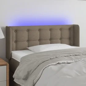 Headboard with LED in taupe gray fabric 93x16x78/88 cm by , Headboards and footboards - Ref: Foro24-3123656, Price: 62,81 €, ...