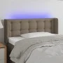 Headboard with LED in taupe gray fabric 93x16x78/88 cm by , Headboards and footboards - Ref: Foro24-3123656, Price: 62,81 €, ...