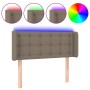 Headboard with LED in taupe gray fabric 93x16x78/88 cm by , Headboards and footboards - Ref: Foro24-3123656, Price: 59,94 €, ...
