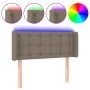 Headboard with LED in taupe gray fabric 93x16x78/88 cm by , Headboards and footboards - Ref: Foro24-3123656, Price: 62,81 €, ...