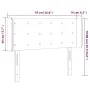 Headboard with LED in taupe gray fabric 93x16x78/88 cm by , Headboards and footboards - Ref: Foro24-3123656, Price: 62,81 €, ...