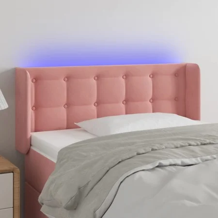 Kopfteil aus rosa Samt mit LED 103x16x78/88 cm von , Kopf- und Fußteile - Ref: Foro24-3123711, Preis: 70,81 €, Rabatt: %
