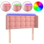 Kopfteil aus rosa Samt mit LED 103x16x78/88 cm von , Kopf- und Fußteile - Ref: Foro24-3123711, Preis: 66,38 €, Rabatt: %