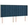 LED-Kopfteil aus dunkelblauem Samt, 163 x 16 x 118/128 cm von , Kopf- und Fußteile - Ref: Foro24-3124540, Preis: 145,28 €, Ra...