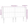 LED-Kopfteil aus dunkelblauem Samt, 163 x 16 x 118/128 cm von , Kopf- und Fußteile - Ref: Foro24-3124540, Preis: 150,78 €, Ra...