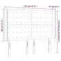 Kopfteil aus cremefarbenem Stoff mit LED 147x16x118/128 cm von , Kopf- und Fußteile - Ref: Foro24-3124485, Preis: 140,44 €, R...