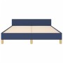 Bed frame with blue fabric headboard 140x190 cm by , Beds and slatted bases - Ref: Foro24-3125379, Price: 231,00 €, Discount: %