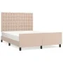 Cappuccino synthetic leather headboard bed frame 140x200cm by , Beds and slatted bases - Ref: Foro24-3125578, Price: 231,84 €...