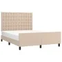 Cappuccino synthetic leather headboard bed frame 140x200cm by , Beds and slatted bases - Ref: Foro24-3125578, Price: 231,84 €...