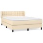 Box spring bed with cream fabric mattress 140x200 cm by , Beds and slatted bases - Ref: Foro24-3126570, Price: 466,76 €, Disc...