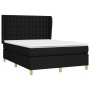 Box spring bed with black fabric mattress 140x200 cm by , Beds and slatted bases - Ref: Foro24-3128847, Price: 531,00 €, Disc...