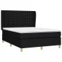 Box spring bed with black fabric mattress 140x200 cm by , Beds and slatted bases - Ref: Foro24-3128847, Price: 521,40 €, Disc...