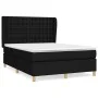 Box spring bed with black fabric mattress 140x190 cm by , Beds and slatted bases - Ref: Foro24-3128839, Price: 503,06 €, Disc...