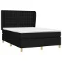 Box spring bed with black fabric mattress 140x190 cm by , Beds and slatted bases - Ref: Foro24-3128839, Price: 503,06 €, Disc...