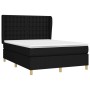 Cama box spring con colchón tela negro 140x190 cm de , Camas y somieres - Ref: Foro24-3128839, Precio: 505,13 €, Descuento: %