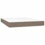 Box spring bed with taupe gray fabric mattress 140x200 cm by , Beds and slatted bases - Ref: Foro24-3130037, Price: 446,16 €,...