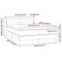 Box spring bed with taupe gray fabric mattress 140x200 cm by , Beds and slatted bases - Ref: Foro24-3130037, Price: 446,16 €,...
