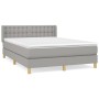 Boxspringbett mit hellgrauer Stoffmatratze 140x190 cm von , Betten und Lattenroste - Ref: Foro24-3130585, Preis: 480,22 €, Ra...