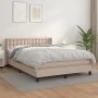 Cama box spring con colchón cuero sintético capuchino 140x200cm de , Camas y somieres - Ref: Foro24-3130786, Precio: 438,72 €...