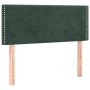 Cama box spring con colchón terciopelo verde oscuro 80x200 cm