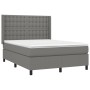 Boxspringbett mit dunkelgrauer Stoffmatratze 140x200 cm von , Betten und Lattenroste - Ref: Foro24-3131754, Preis: 523,19 €, ...