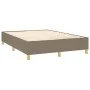 Box spring bed with taupe gray fabric mattress 140x200 cm by , Beds and slatted bases - Ref: Foro24-3132317, Price: 502,84 €,...