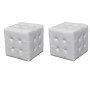 Taburetes cubo blancos de vidaXL, Mesitas de noche - Ref: Foro24-60739, Precio: 74,19 €, Descuento: %