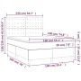 Box spring bed with mattress and LED lights taupe gray fabric 140x190 cm by , Beds and slatted bases - Ref: Foro24-3135753, P...