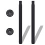 2x schwarze Teleskop-Tischbeine 710 mm-1100 mm von vidaXL, Tischbeine - Ref: Foro24-242153, Preis: 49,13 €, Rabatt: %