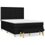 Box spring bed with black fabric mattress 140x190 cm by , Beds and slatted bases - Ref: Foro24-3137471, Price: 500,54 €, Disc...