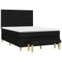 Box spring bed with black fabric mattress 140x190 cm by , Beds and slatted bases - Ref: Foro24-3137471, Price: 500,54 €, Disc...