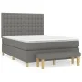 Cama box spring con colchón tela gris oscuro 140x200 cm de , Camas y somieres - Ref: Foro24-3137478, Precio: 538,52 €, Descue...